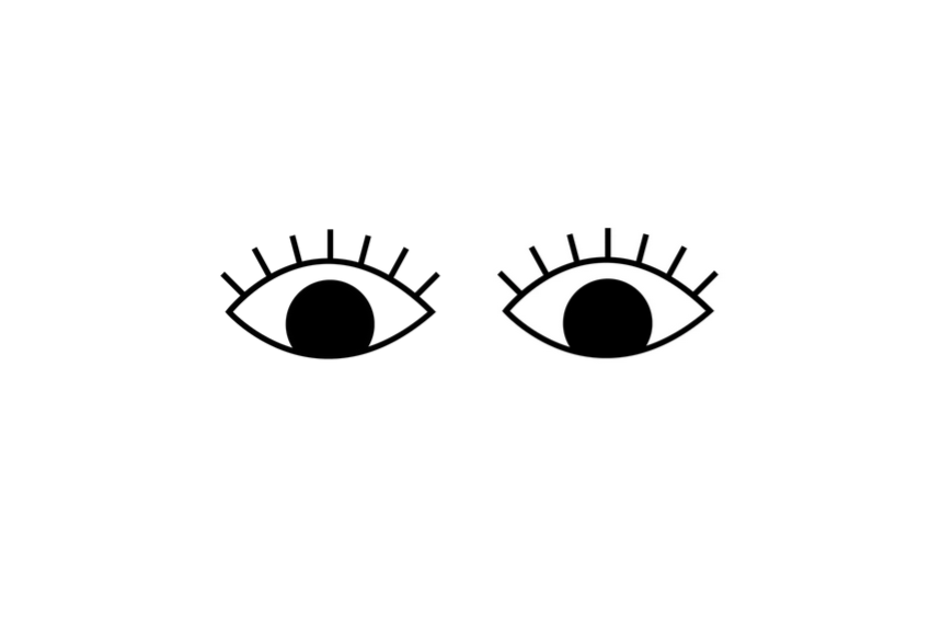 Das Bild zeigt gezeichnete Augen als SYmbol für die Rubrik " To go"